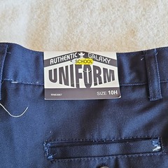 Authentic Galaxy School Uniform Boys Navy Pants 10H Cotton Blend RN63967