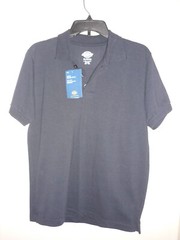 NWT Dickies Kids Teens Pique Polo Shirt, Navy Blue School Uniform Sz XL 18 / 20