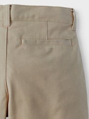 Wonder Nation Boys School Uniform Super Soft Flat Front Shorts, Warm Beige, 16