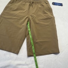 NWT Nautica Boys 14 R School Uniform Performance Tan Khaki Short Elastic Waist