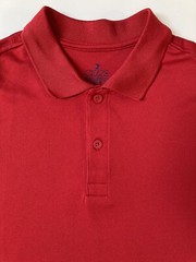 Boys Polo Shirt Size 14/16 Reg Chaps School Approved Uniform Red S-Sleeve 1 Pull
