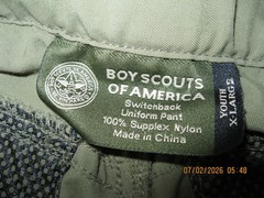 Boys Scouts Of America Cargo Shorts Youth XL Green with Belt Uniform Switchback