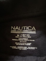 Nautica Polo Shirt Boys Medium 10/12 Performance Stretch Short Sleeve Uniform